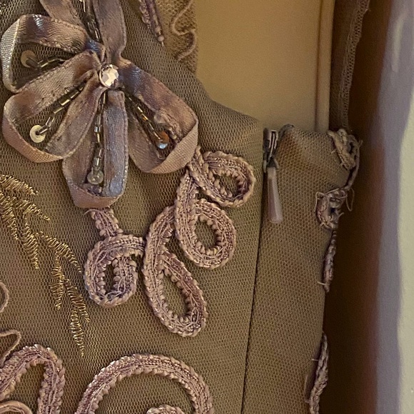 FINAL PRICE DROP Sue Wong Nocturne beaded lace cocktail dress,silver/lavender, - Picture 10 of 16